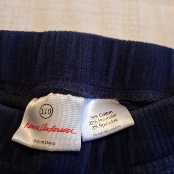 Hanna Andersson girls size 110 or 5 blue ribbed leggings vguc - Picture 3 of 4